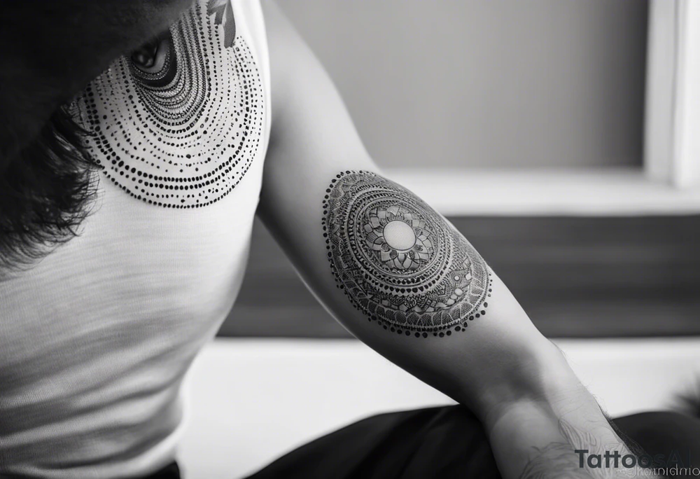 forarm, shiv bhagwan in meditation tattoo idea