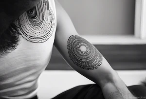 forarm, shiv bhagwan in meditation tattoo idea