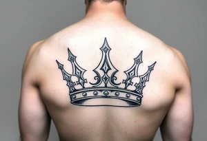 Crown no more pain strength tattoo idea