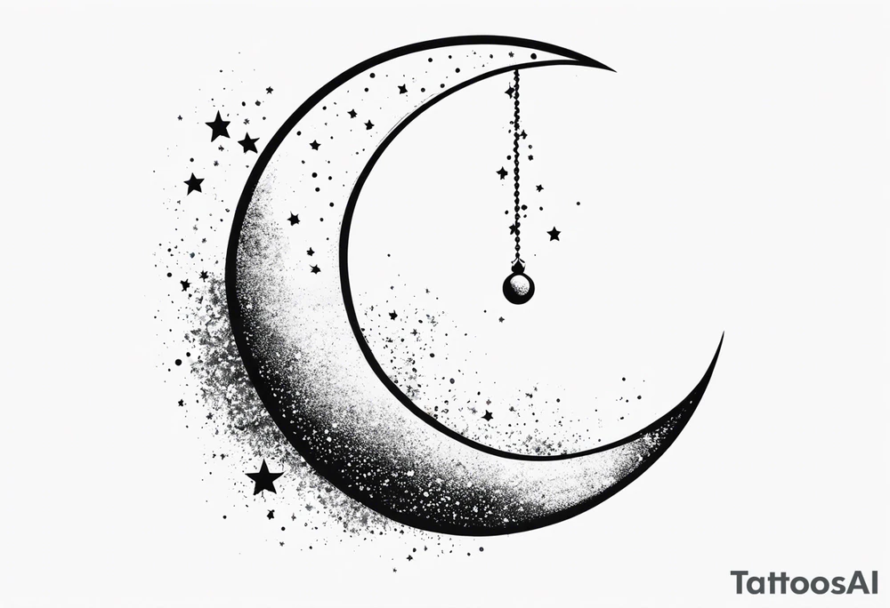 Moon and Fairy Dust tattoo idea