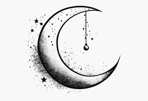 Moon and Fairy Dust tattoo idea