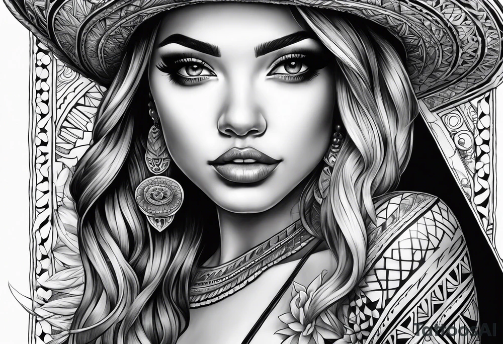 Girl chicano tattoo idea