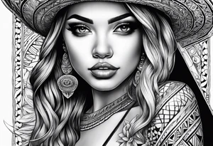 Girl chicano tattoo idea