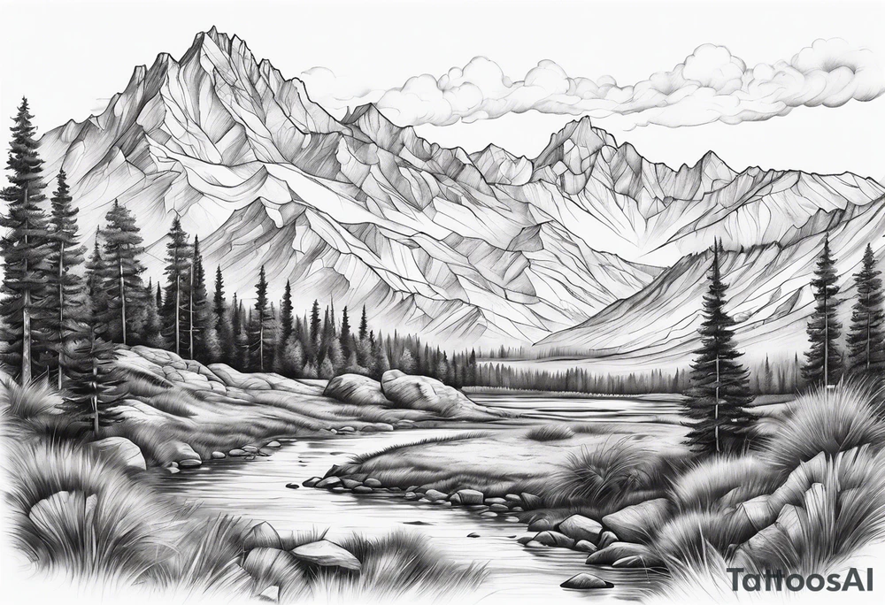 Western landscape tattoo idea