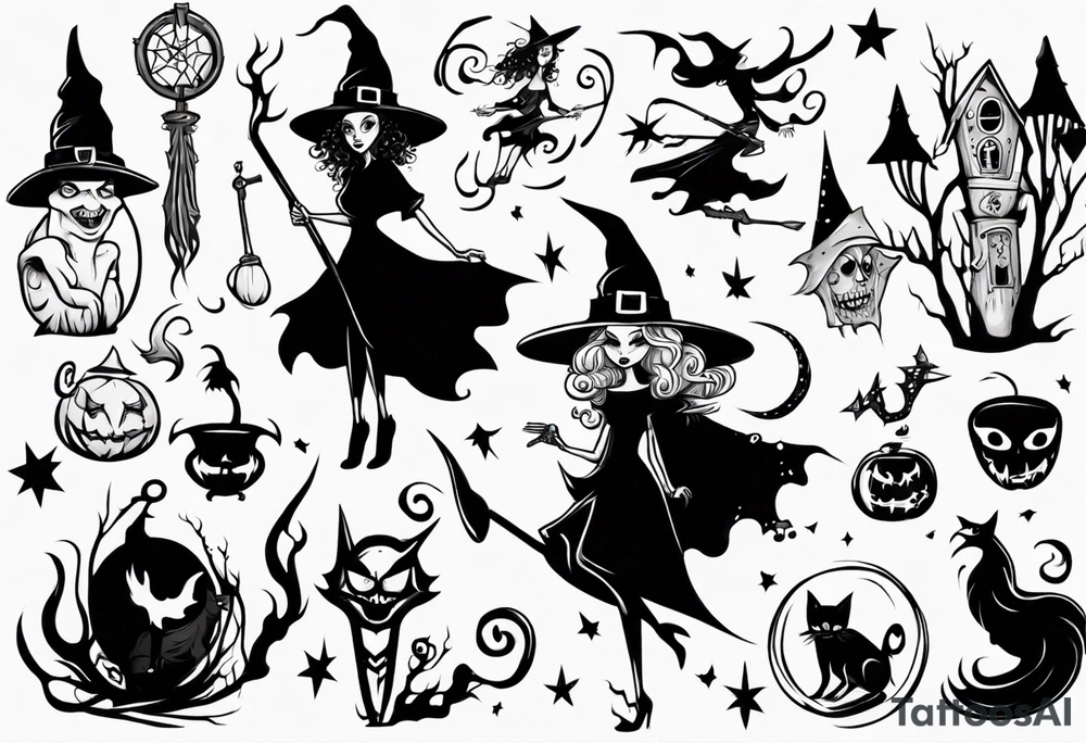 witch tattoo idea