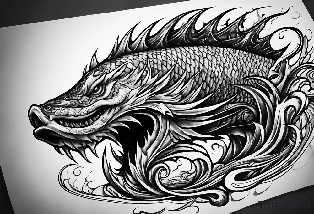 Evil leviathan tattoo idea