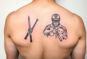 Law enforcement protector of family tattoo idea