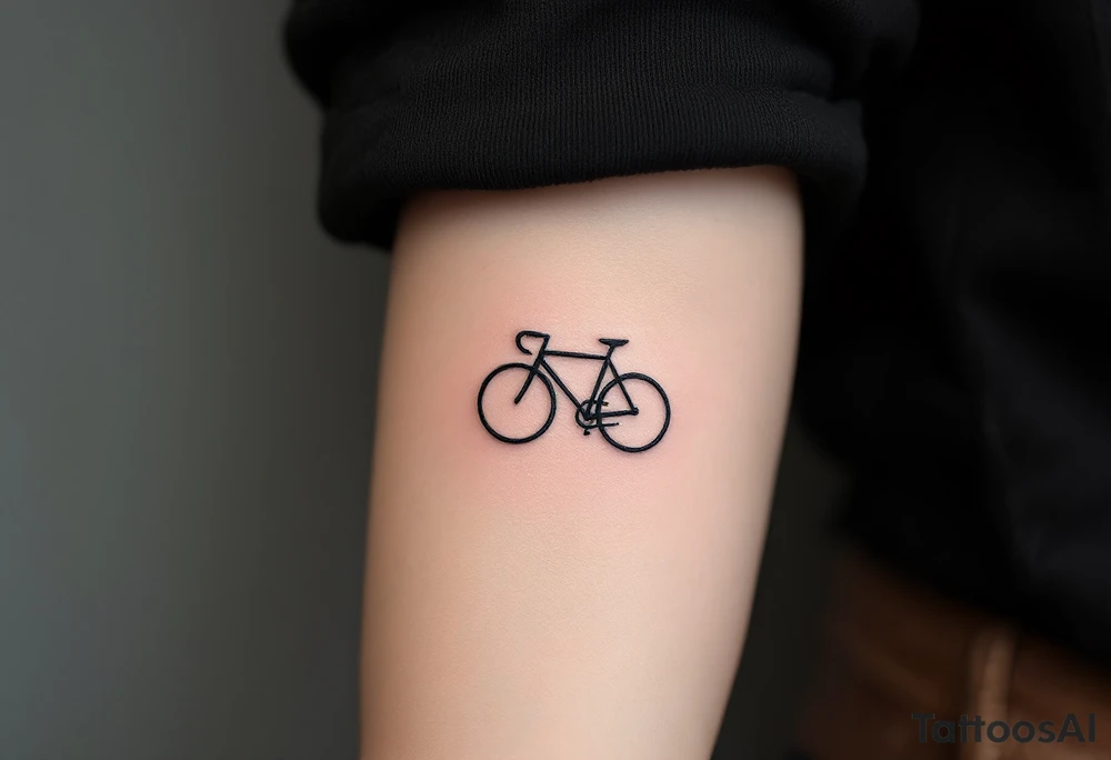 cyclist abstract sketch tattoo idea