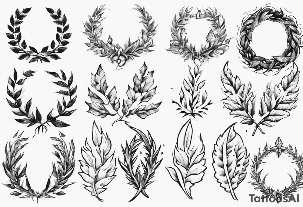 wreath leaves brand of sacrifice tattoo idea