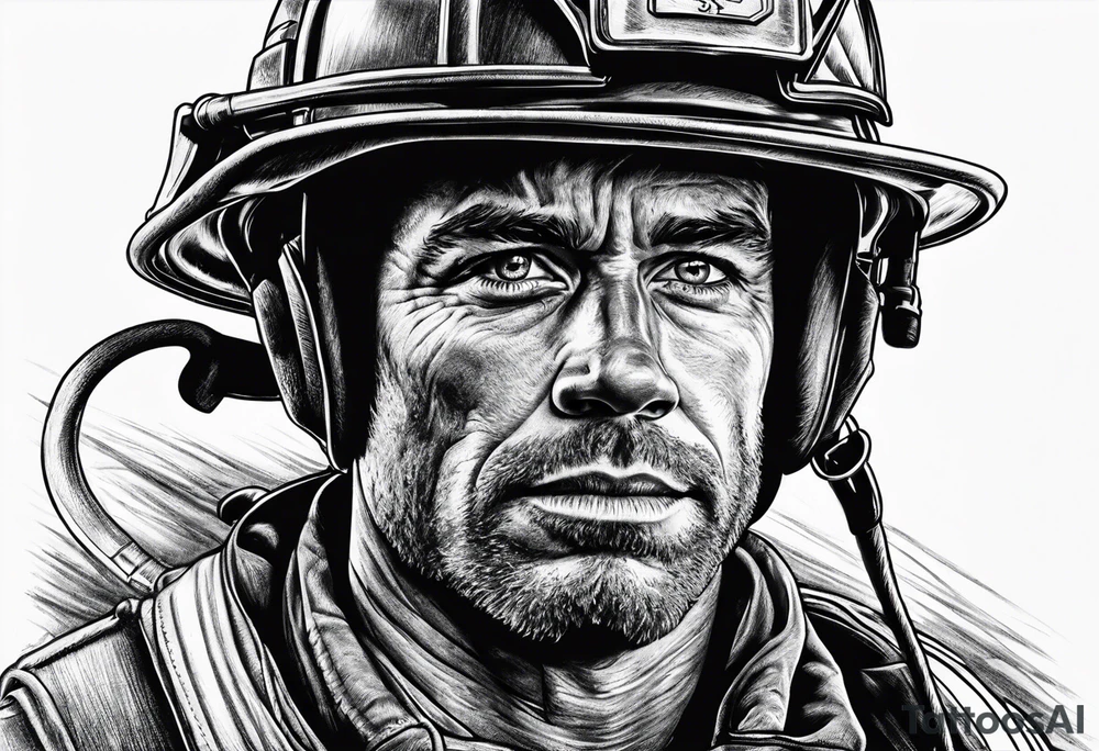Dead firefighter tattoo idea