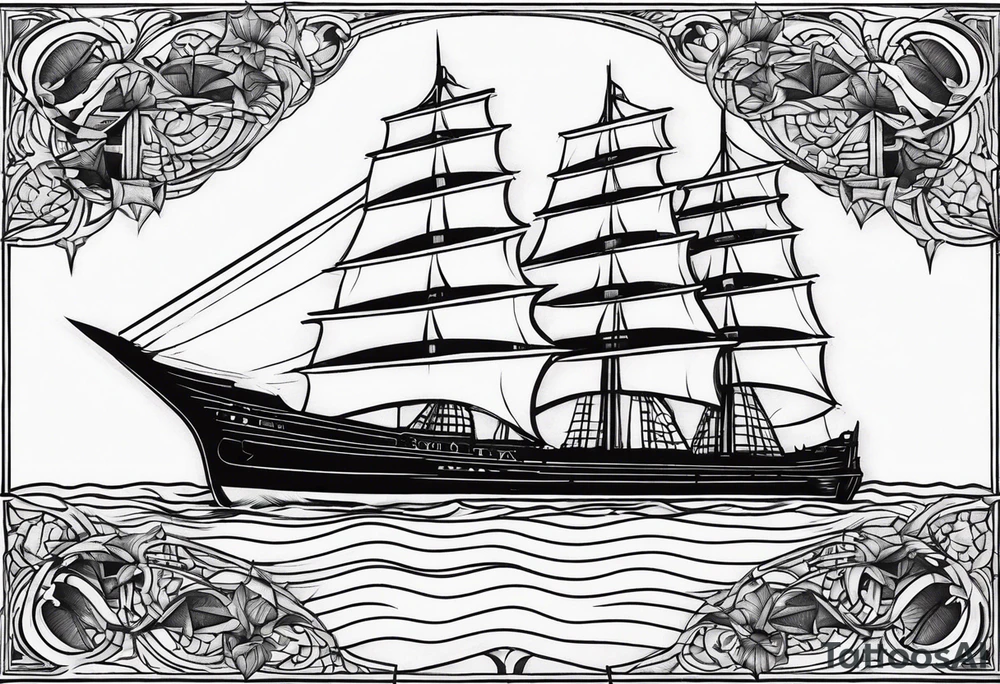 Ship tattoo idea