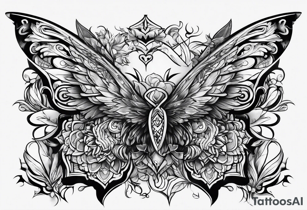 Knife, artistic, spiritual tattoo idea