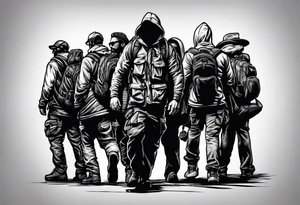 Rucking, brotherhood, shadows, fitness, GrowRuck tattoo idea