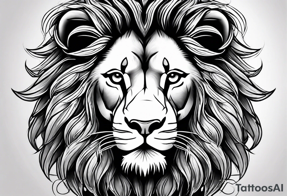 lion and cub tattoo idea