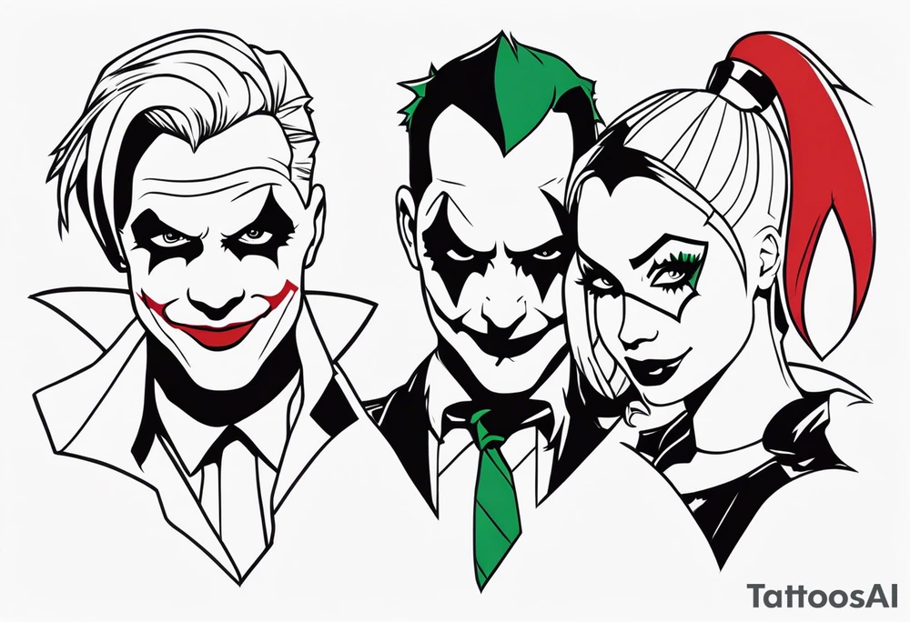 joker and harley quinn tattoo idea
