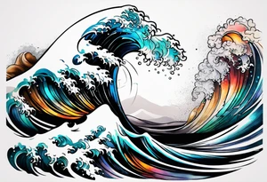 waves tattoo idea
