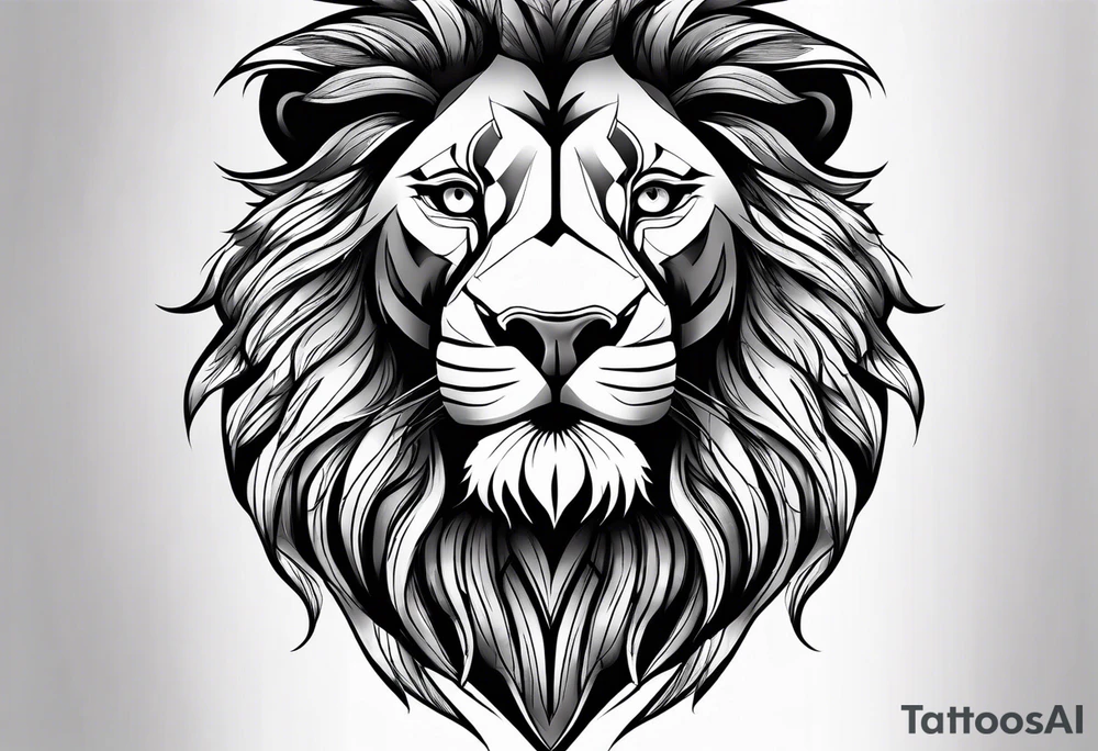 lion roar
chest tattoo idea