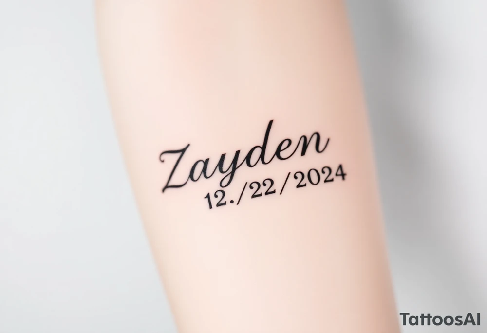Zayden 12/2/2024 tattoo idea