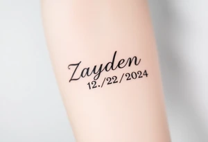 Zayden 12/2/2024 tattoo idea