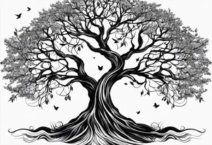Simple tree no leaves tattoo idea