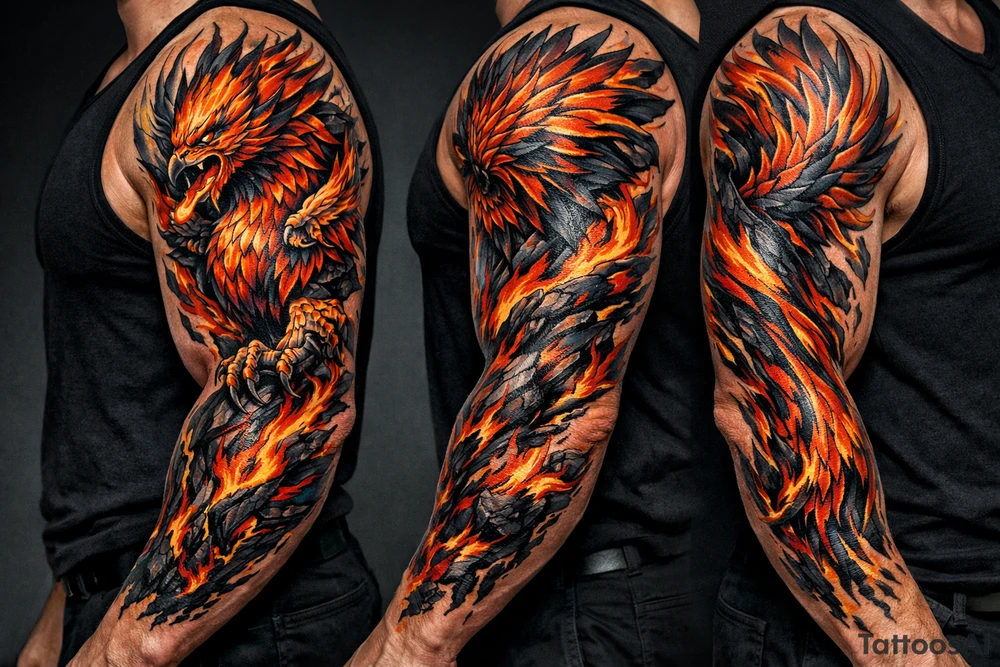 A phoenix tattoo idea