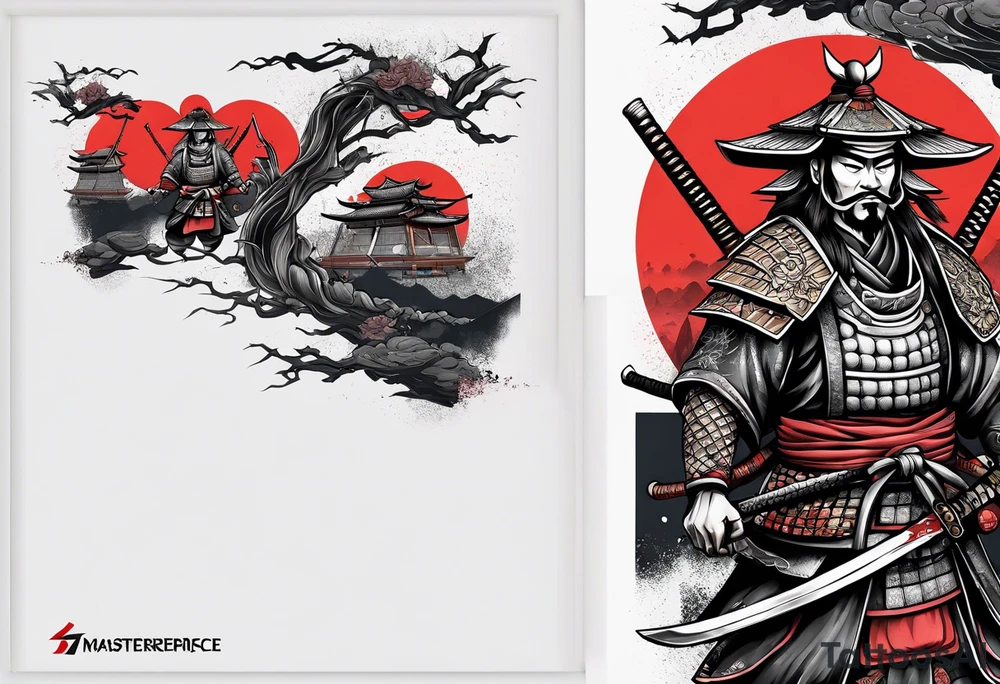 Samurai war themed tattoo idea