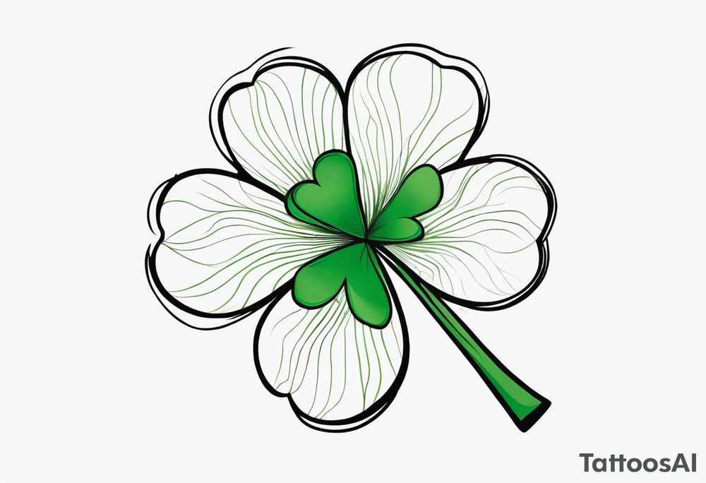 four leaf clover tattoo idea