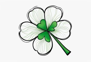 four leaf clover tattoo idea
