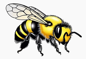 Cute bumble bee tattoo idea