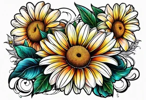 Daisy frame tattoo idea
