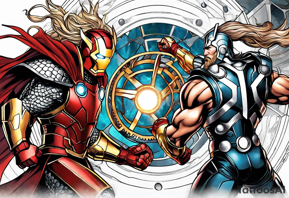 Thor versus ironman tattoo idea