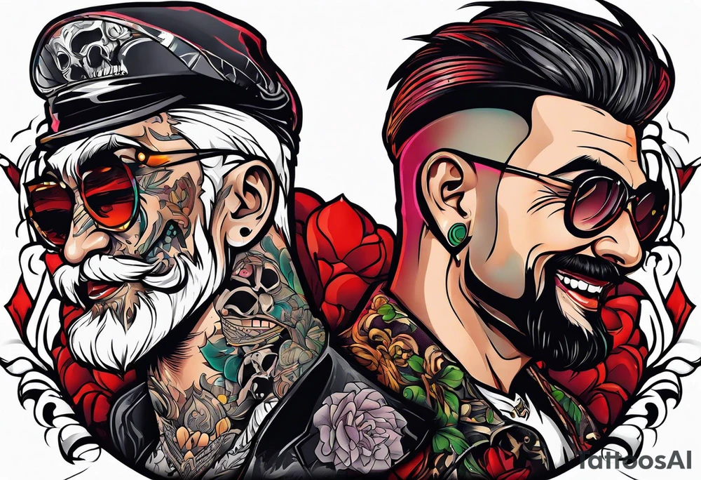 Laugh now cry later tattoo idea