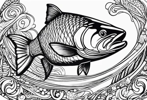 Salmon tattoo idea