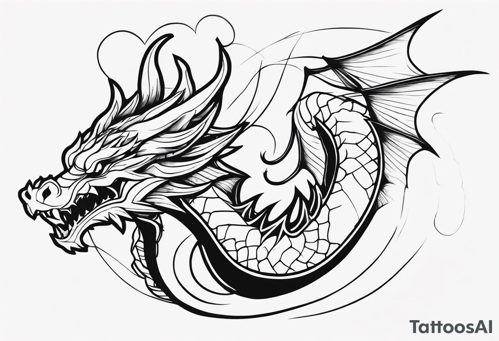 Fine like dragon wrapping around the back of knee not that scary and not going all the way around the knee tattoo idea