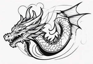 Fine like dragon wrapping around the back of knee not that scary and not going all the way around the knee tattoo idea
