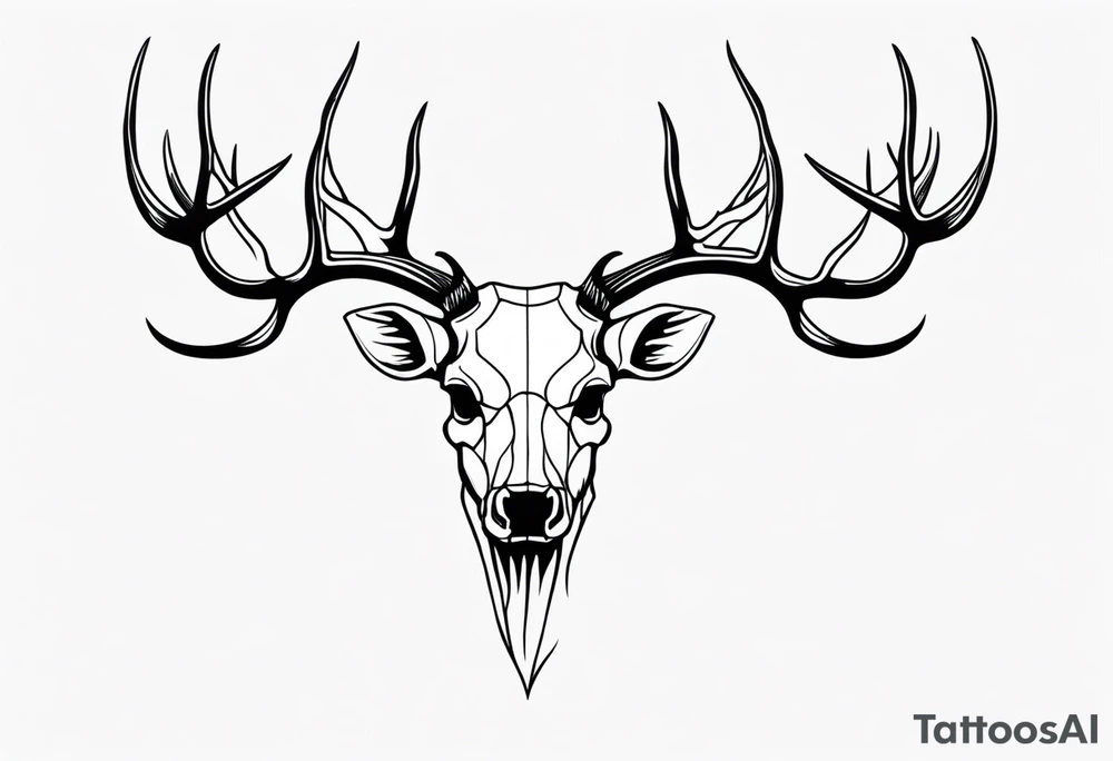 elk skull tattoo idea