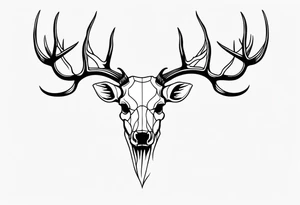 elk skull tattoo idea