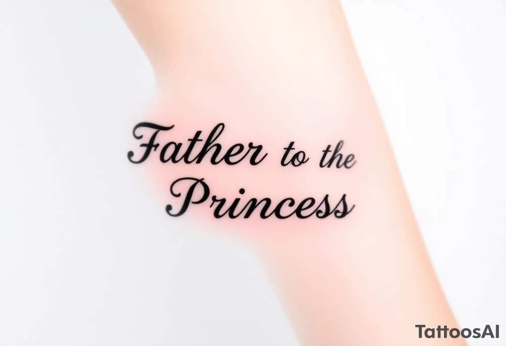 Father to the Princess tattoo idea
