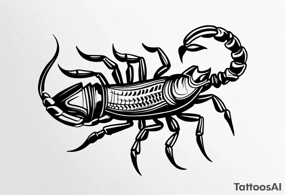 small cartoon scorpion tattoo idea
