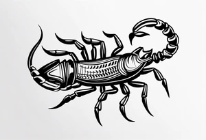 small cartoon scorpion tattoo idea