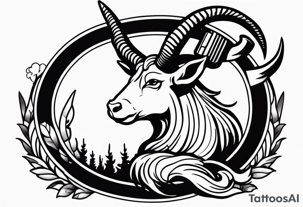 capricorn with a shotgun tattoo idea