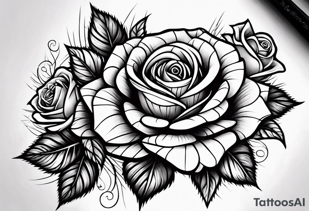 Cross with roses for the arm tattoo idea