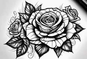 Cross with roses for the arm tattoo idea