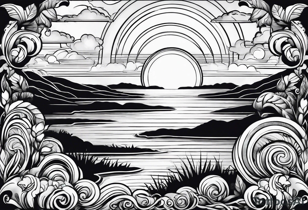 Sunset tattoo idea