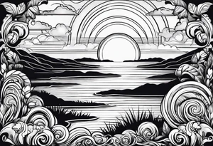 Sunset tattoo idea