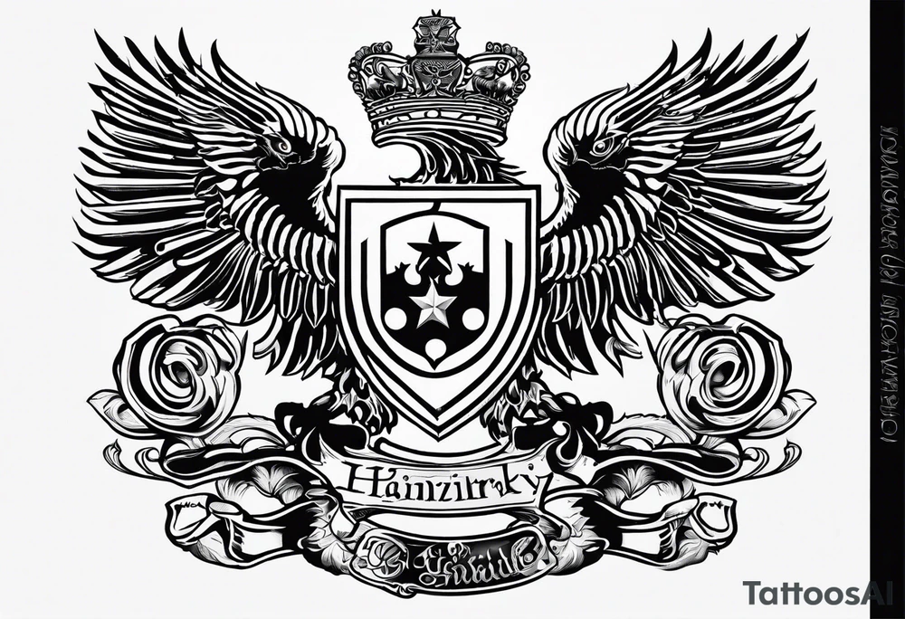 family crest with Whidbey Island, Cambodia, Scotland, Ghana, Liberia, Haiti tattoo idea