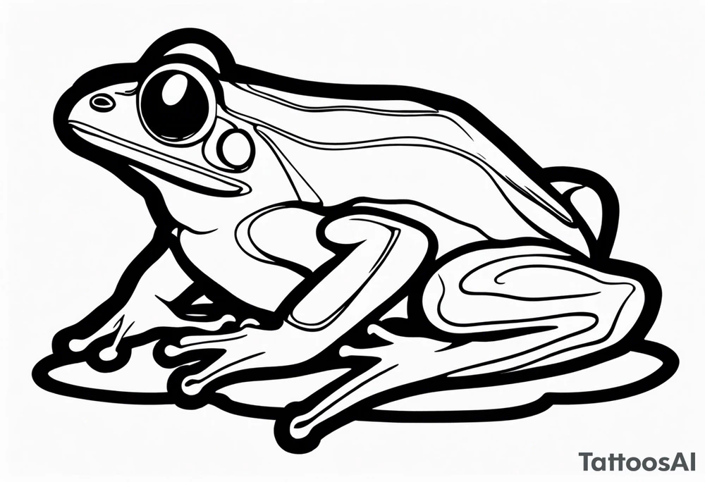 a psychedelic frog tattoo idea