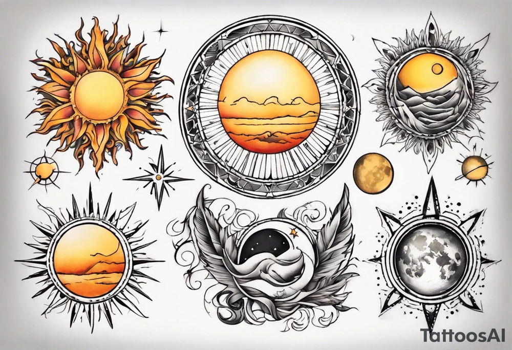 sonne und mond tattoo idea