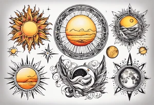sonne und mond tattoo idea