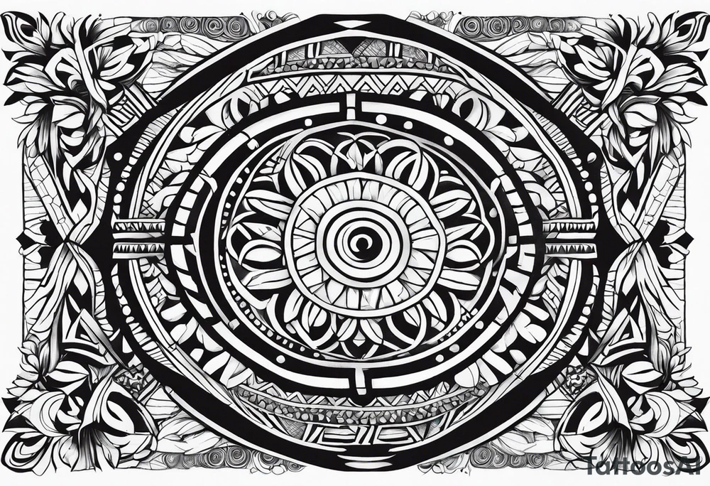 Filipino traditional tribal design tattoo idea